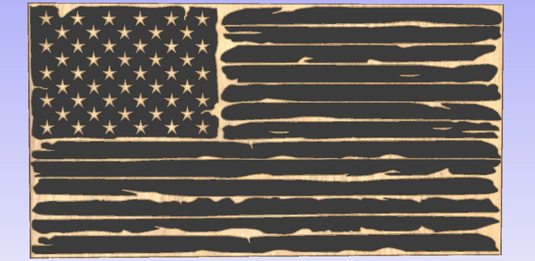 distressed flag