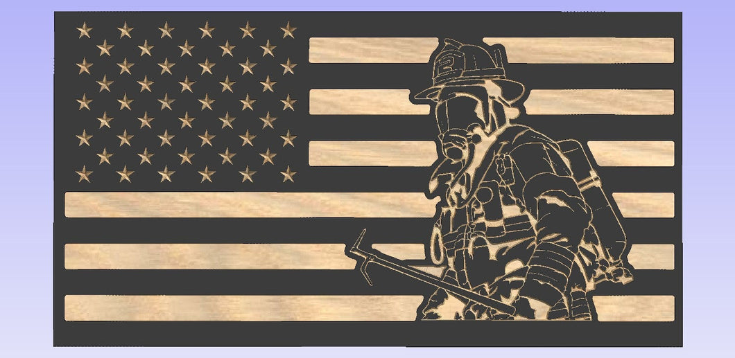 Fireman American Flag