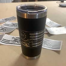 Load image into Gallery viewer, Second amendment 20oz laser engraved tumbler
